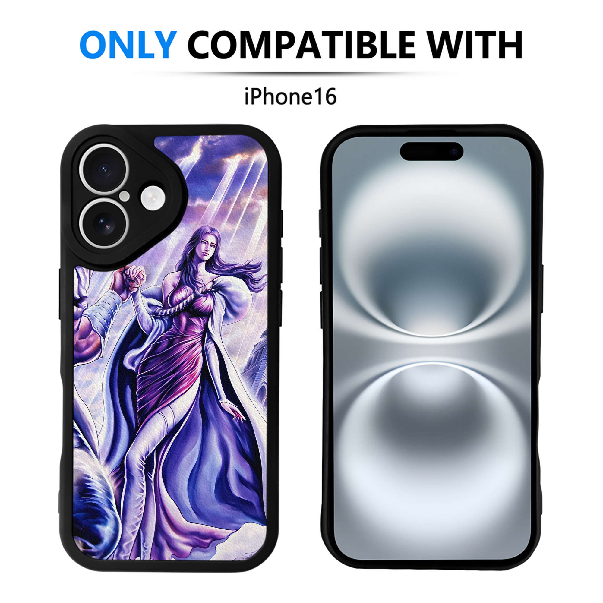 （画像用） 北斗の拳 Fist of the North Star 【iPhone 16シリーズ対応】シリコンスマホケース（レザー調） 材質：シリコン